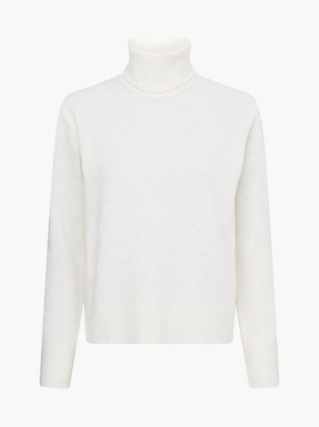 Calvin Klein USA Recycled Wool Roll Neck Jumper Womens Sweater White 6923140-FM